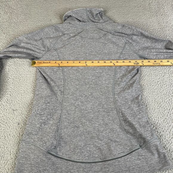 Lululemon Think Fast Shirt Womens 10 Pullover 1/2 Zip Performance Top Thumbholes - Picture 11 of 12